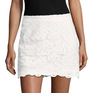 Free People White Lace Skirt